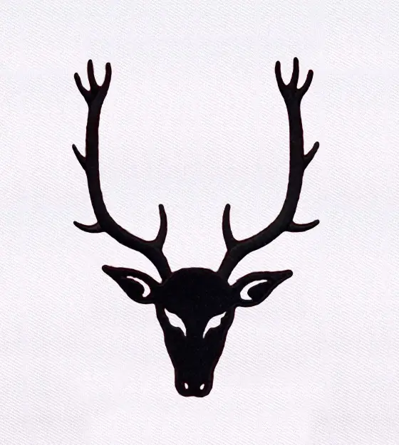 Deer Head Silhouette Embroidery Design