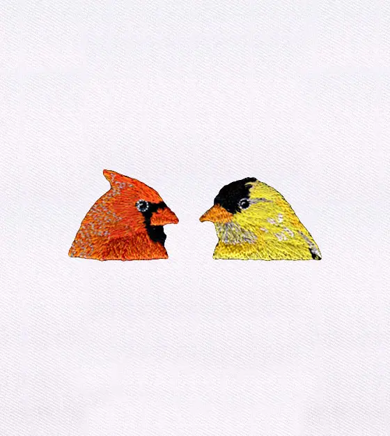 Cardinal & Goldfinch Embroidery Design