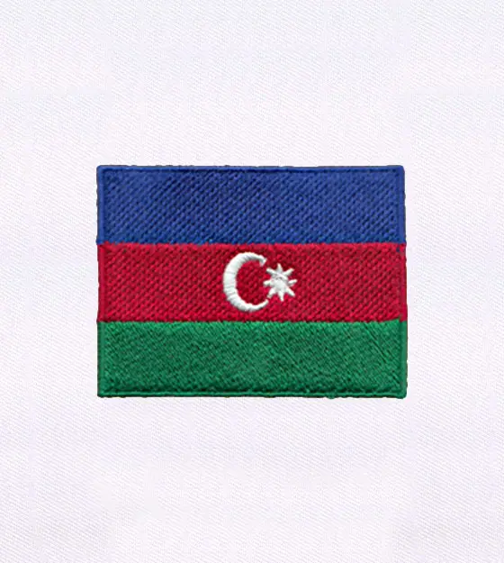 Azerbaijan Flag Embroidery Design