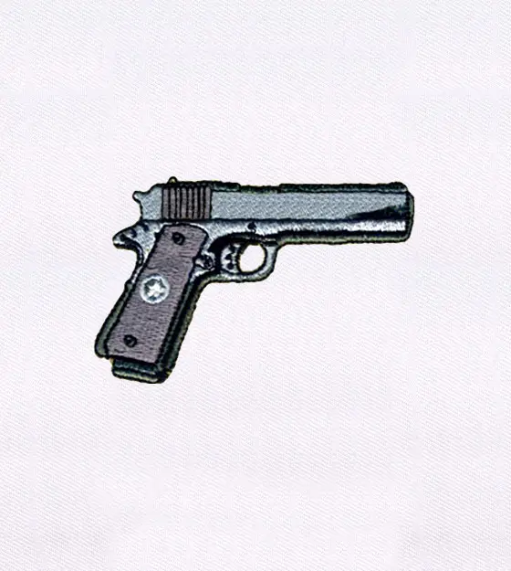 Pistol Silhouette Embroidery Design