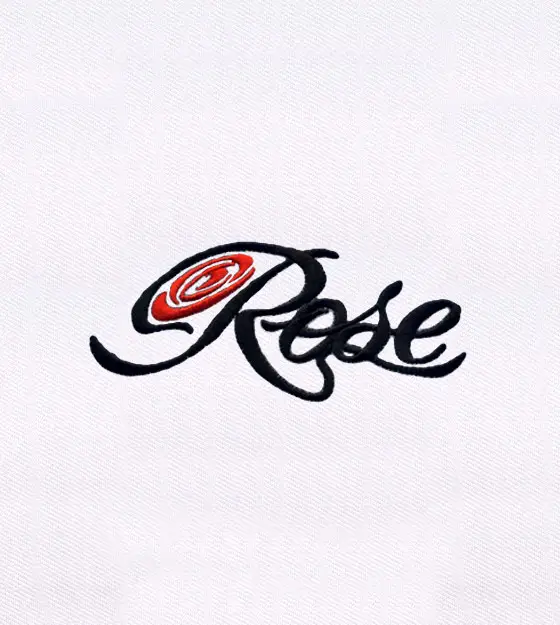 Rose Text Embroidery Design