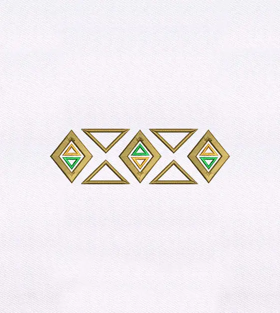 Geometric Tribal Border Embroidery Design
