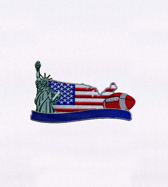 USA Football & Liberty Embroidery Design