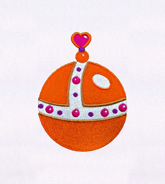 Crystal Studded Christmas Charm Embroidery Design
