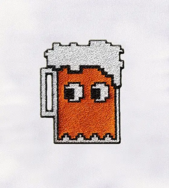 8-bit Beer Mug Embroidery Design