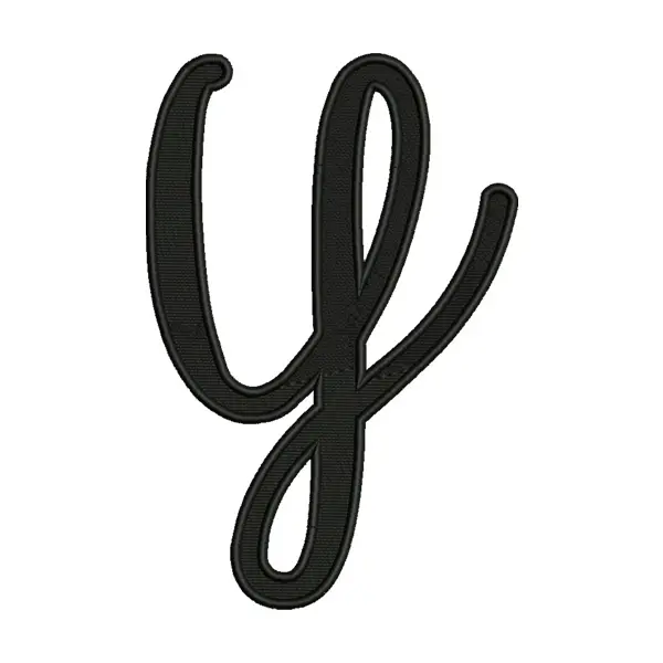 Lower Case Alphabet Y Embroidery Design