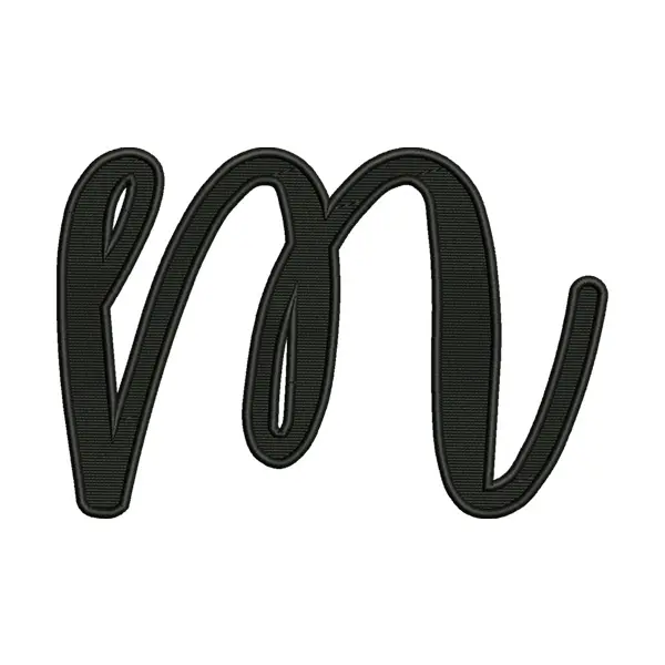 Lowercase Letter “m” Embroidery Design