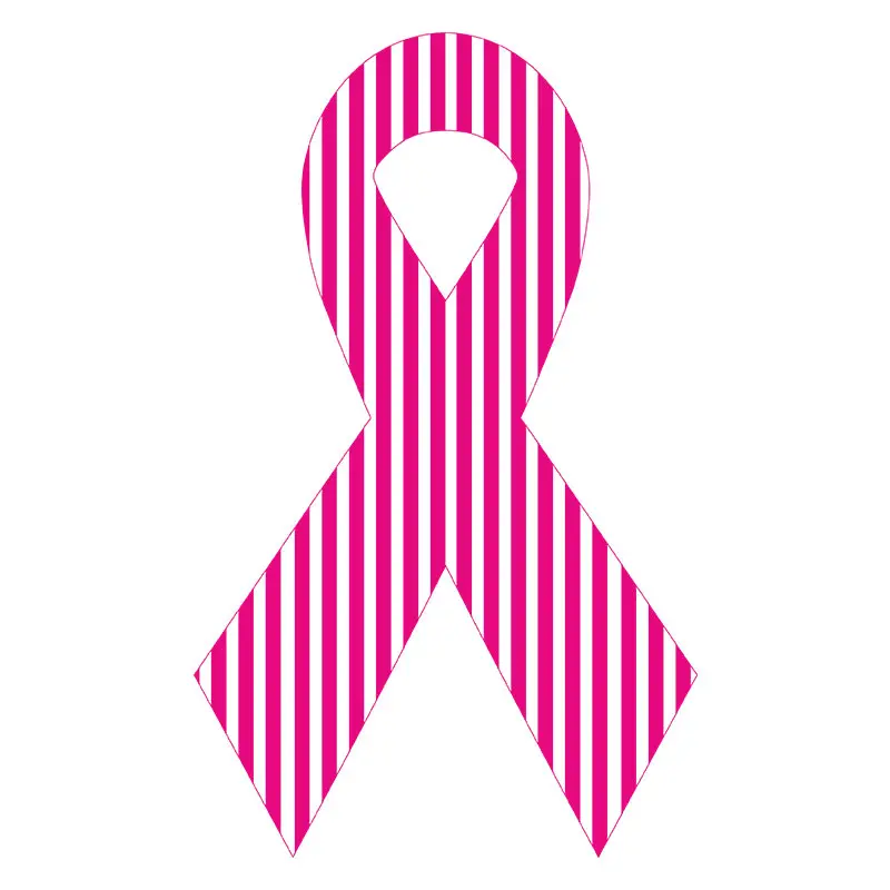 Striped Breast Cancer Vector Art