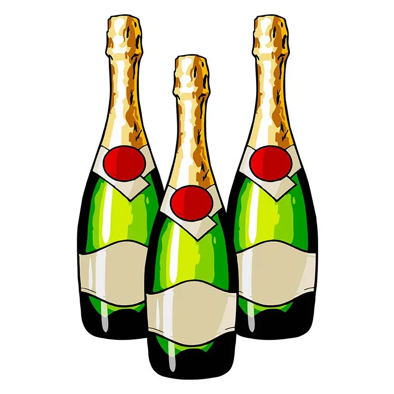 Rousing Champagne Bottles Vector Art