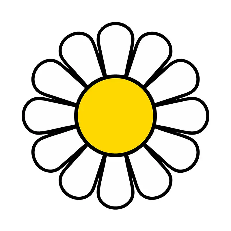 Subtle Daisy Flower Vector Art