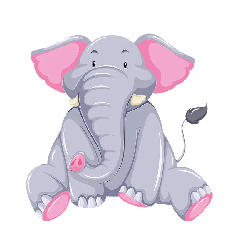 Joyful and Enjoyable Elephant Vector Art