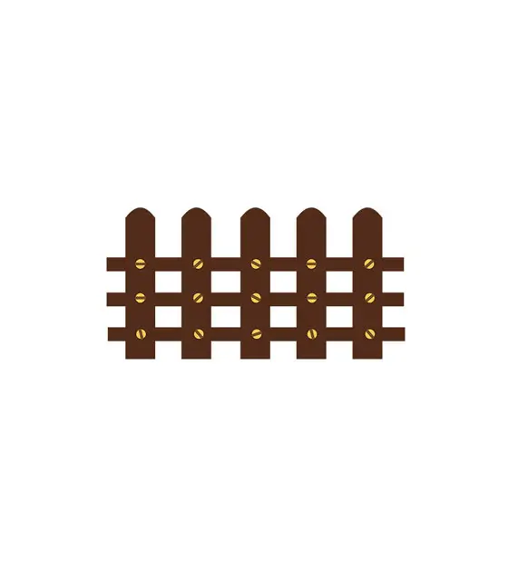 Sheltering Garden Border Fence Vector Art
