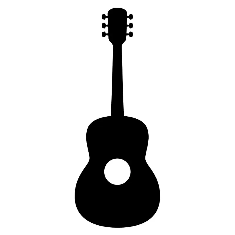 Semi Acoustic Guitar Silhouette Art