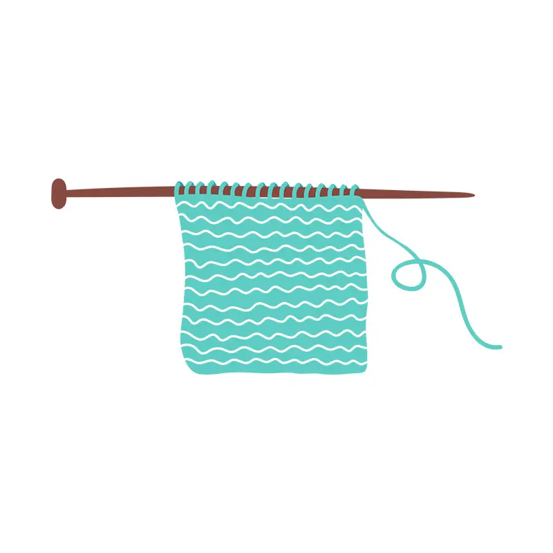 Classic Knitting Technique with Knitter's Vector Art