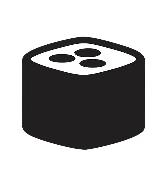 Sushi Roll Silhouette Design