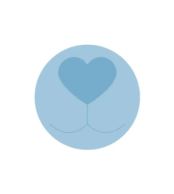 Beguiling Heart Shaped Dog Mouth Vector Art