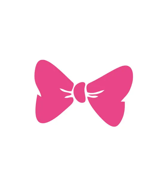 Fuchsia Pink Ribbon Bow Vector Art