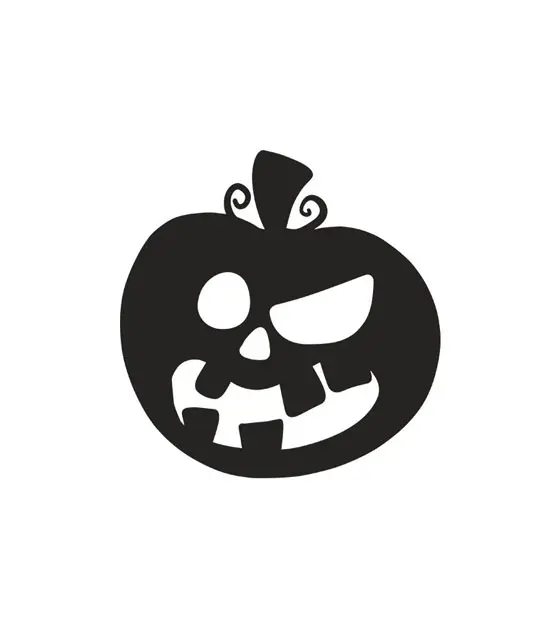 Flushed Face Jack O' Lantern Silhouette Art