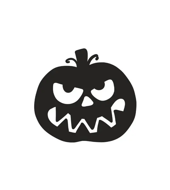 Scary Jack O' Lantern Halloween Pumpkin Silhouette Art