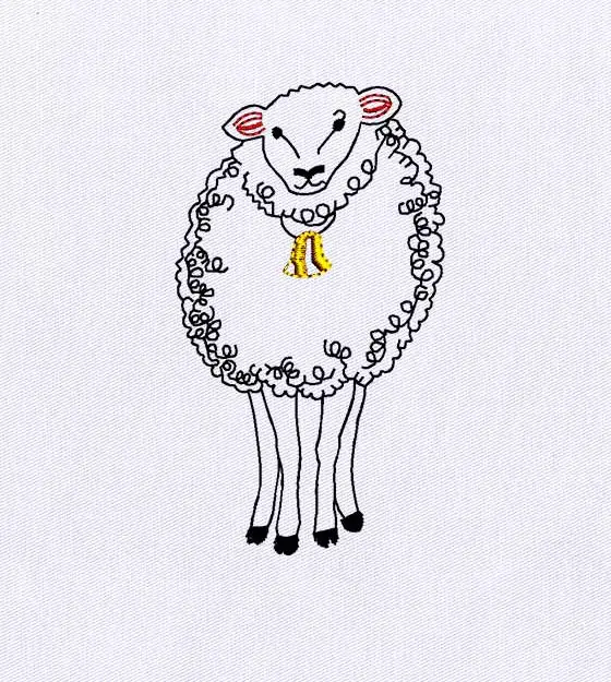 Fuzzy and Endearing Sheep Embroidery Design