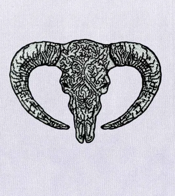 Dauntingly Potent Ram Embroidery Design