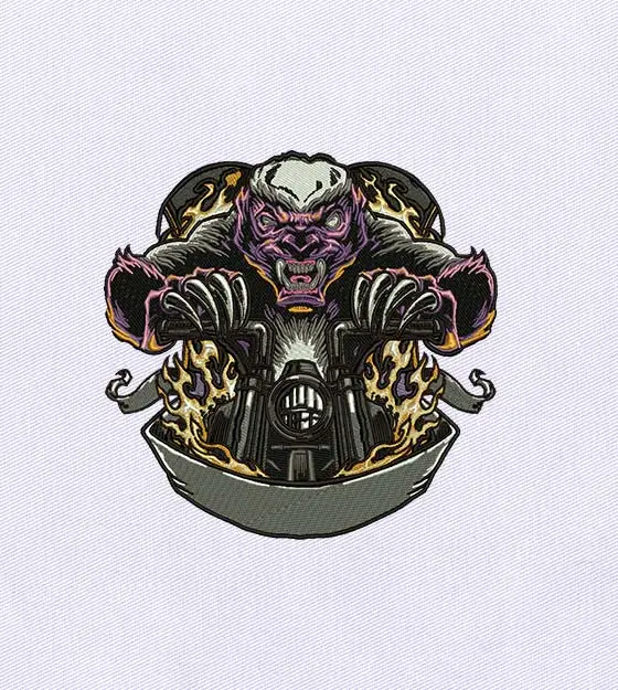 Ferocious Beast Rider Embroidery Design
