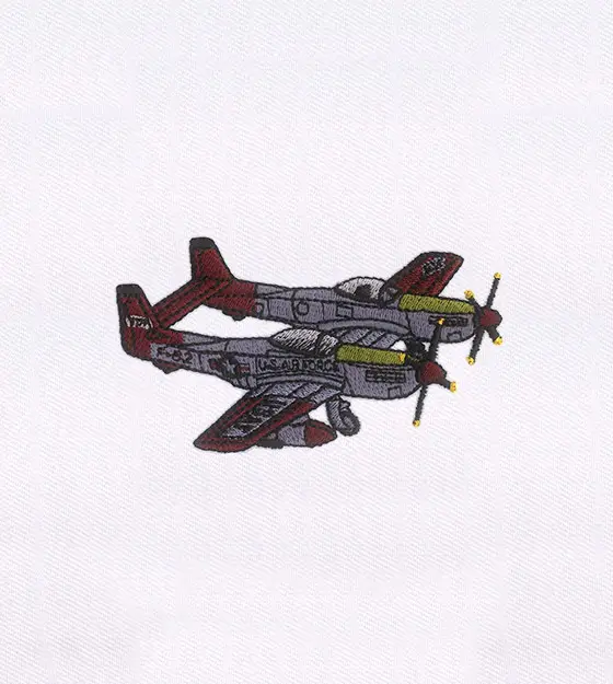 Twin Fighter Jet Plane Embroidery Design