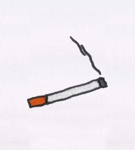 Subtly Ablaze Cigarette Cap Embroidery Design
