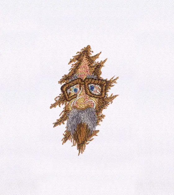 Exquisitely Detailed Old Man Cap Embroidery Design