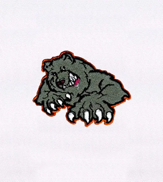 Angry Bear Embroidery Design