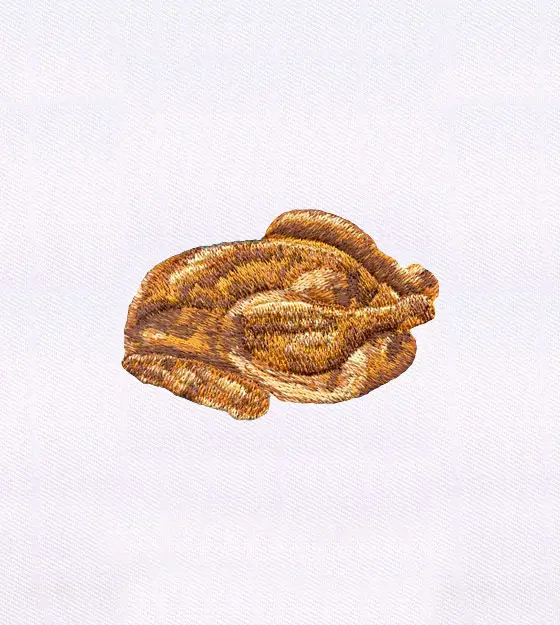 Scrumptious Golden Brown Roast Chicken Embroidery Design