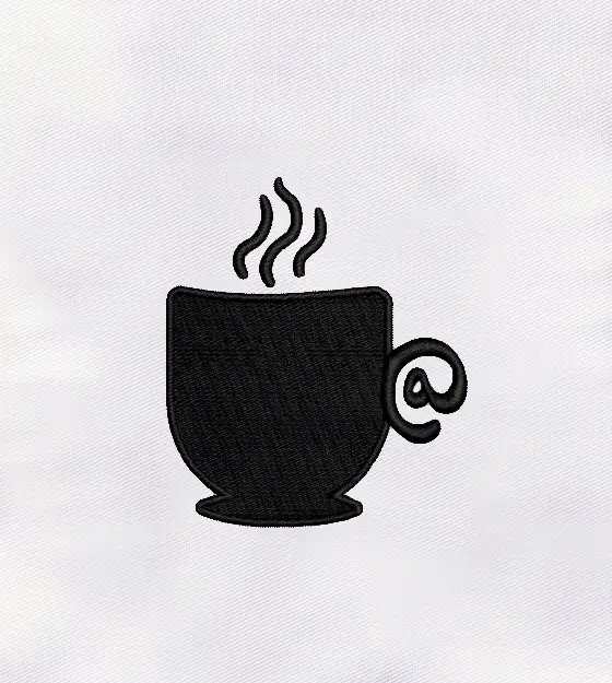 Hot Cup Machine Embroidery Design