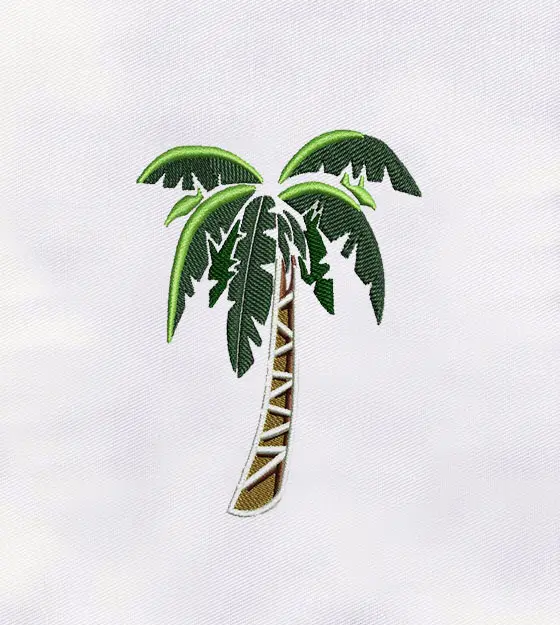 Restful Palm Tree Machine Embroidery Design