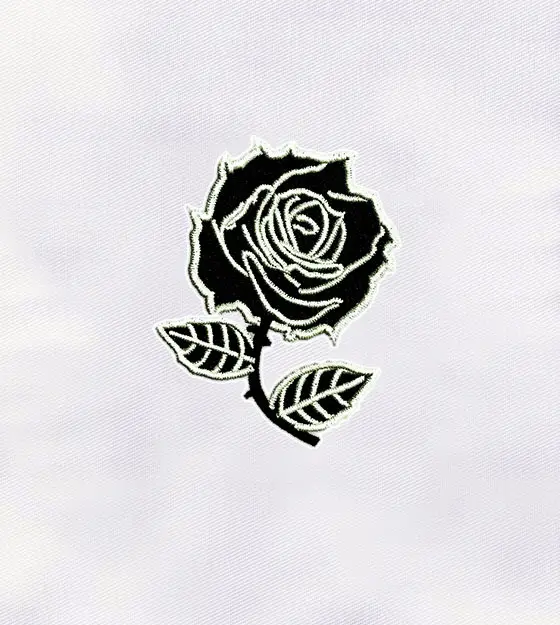 Beautiful Black Rose Embroidery Design