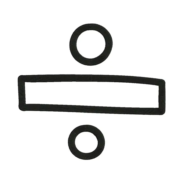 Divide Sign Embroidery Design