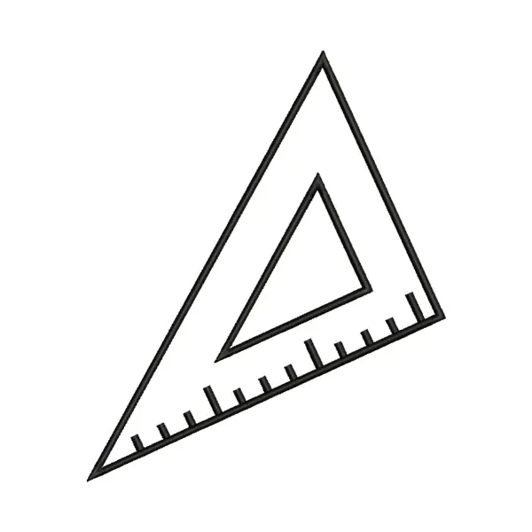 Triangle Ruler Embroidery Design