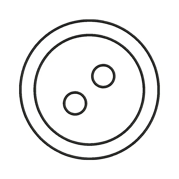 Two Hole Button Embroidery Design