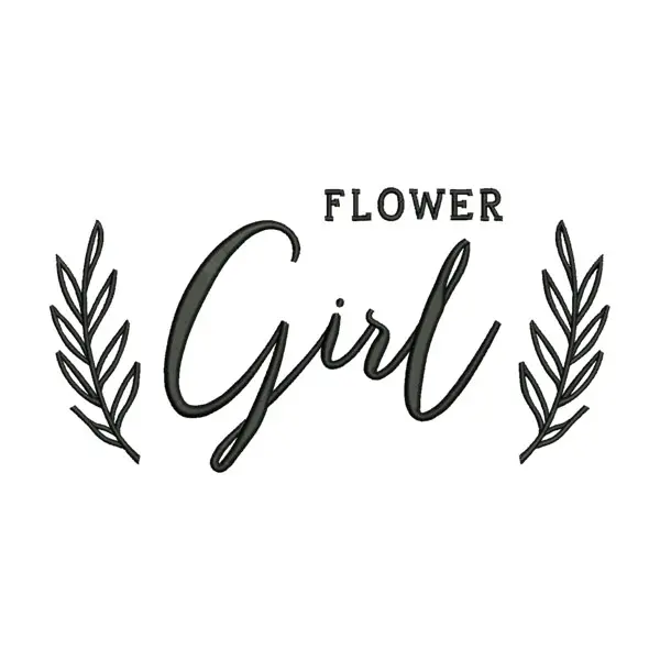 Flower Girl Embroidery Design