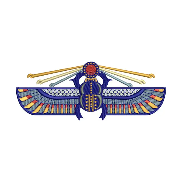 Egyptian Scarab Embroidery Design