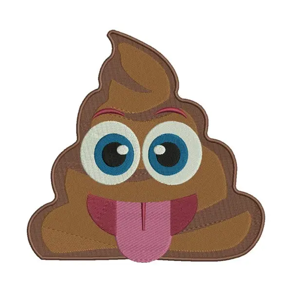 Funny Poop Emoji Embroidery Design