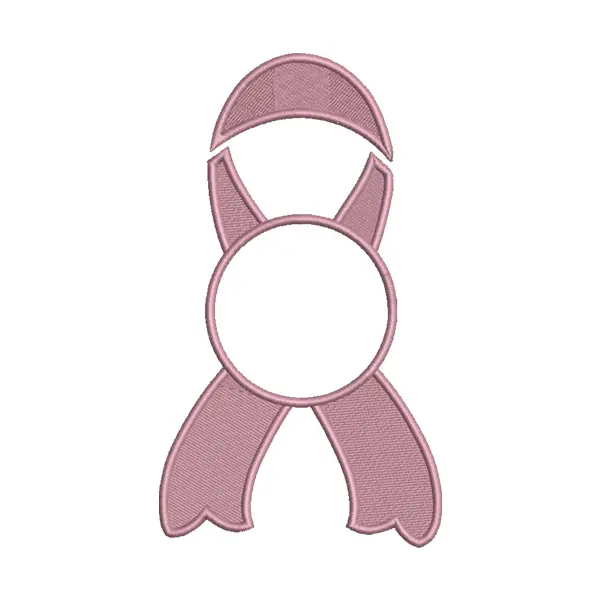Pink Ribbon Embroidery Design