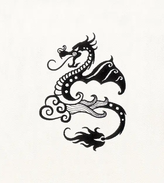 Chinese Dragon Embroidery Design