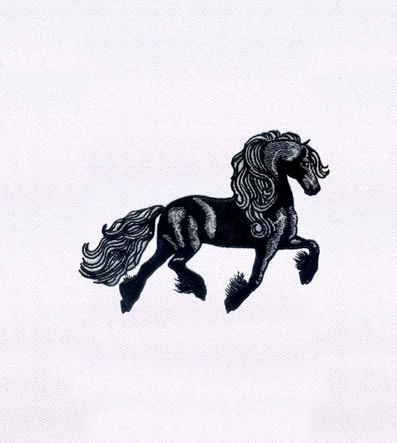 Black Horse Embroidery Design