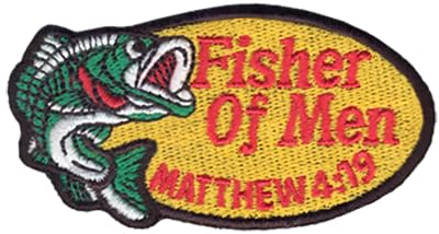 DigitEMB Fisher of Men Christian Iron On Patch Jesus Fish Faith Gift