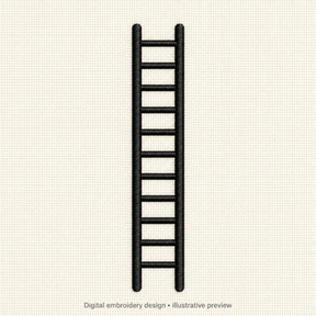 Illustrative preview of Black Ladder Embroidery Design.