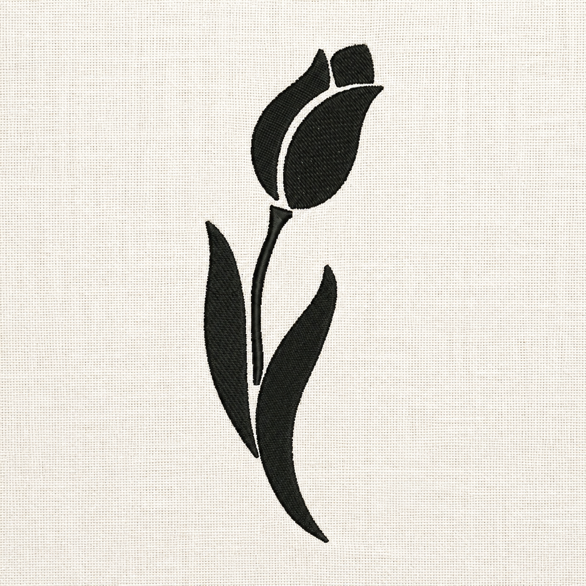 Illustrative preview of Tulip Silhouette Embroidery Design.