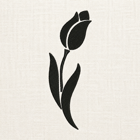 Illustrative preview of Tulip Silhouette Embroidery Design.