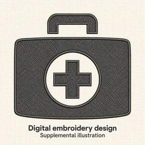 Illustrative preview of First Aid Kit Embroidery Design.
