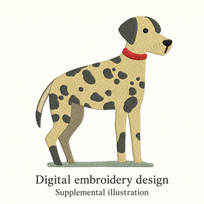Illustrative preview of Spotted Dalmatian Embroidery Design.