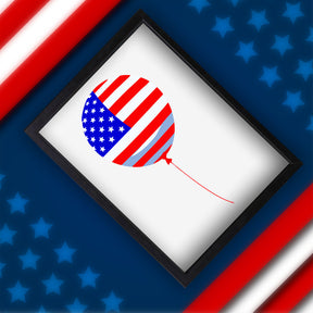 American Flag Balloon Vector